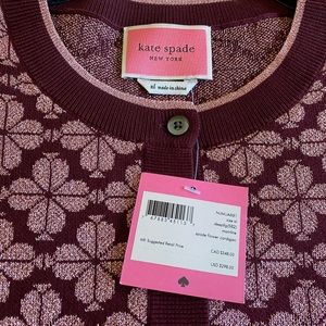 Kate Spade metallic clover cardigan
